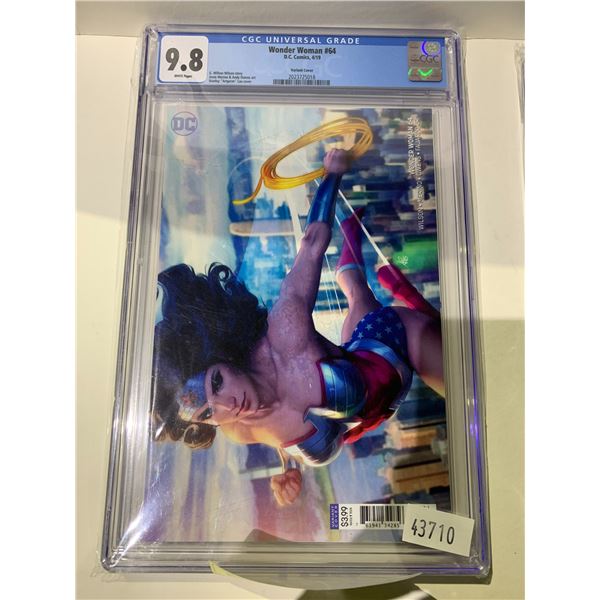 DC WONDER WOMAN #64 CGC UNIVERSAL GRADE 9.8 VARIANT COVER COMIC BOOK