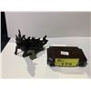 Image 2 : CHINESE BRONZE DRAGON WITH WOOD STAND