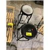 Image 2 : PAIR OF METAL BAR STOOLS