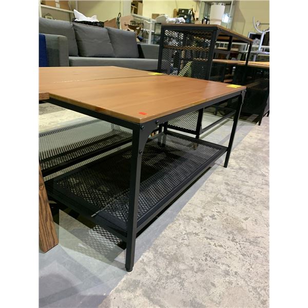 2 TIER COFFEE TABLES APPROX 35.5 X 18 