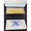 Image 1 : *TAX EXEMPT* 2006 WASHINGTON MIN MILLION DOLLAR PROOF 4OZ TROY .999 FINE SILVER BAR LAYERED IN 24K