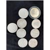 Image 1 : NINE PANAMA 20 BALBOAS SILVER COINS