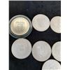 Image 2 : NINE PANAMA 20 BALBOAS SILVER COINS