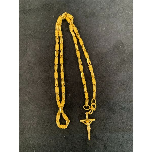 22KCHAIN (19") WITH 22K CRUCIFIX PENDANT