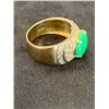 Image 2 : 18K LADIES RING SET WITH JADEITE AND DIAMONDS