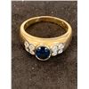 Image 1 : 14K LADIES RING SET WITH SAPPHIRE AND DIAMONDS