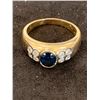 Image 1 : 14K LADIES RING SET WITH SAPPHIRE AND DIAMONDS