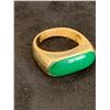 Image 1 : 14K MENS RING SET WITH JADEITE