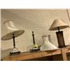 Image 1 : 3 ASSORTED TABLE LAMPS, WITH SHADES