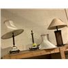 Image 1 : 3 ASSORTED TABLE LAMPS, WITH SHADES