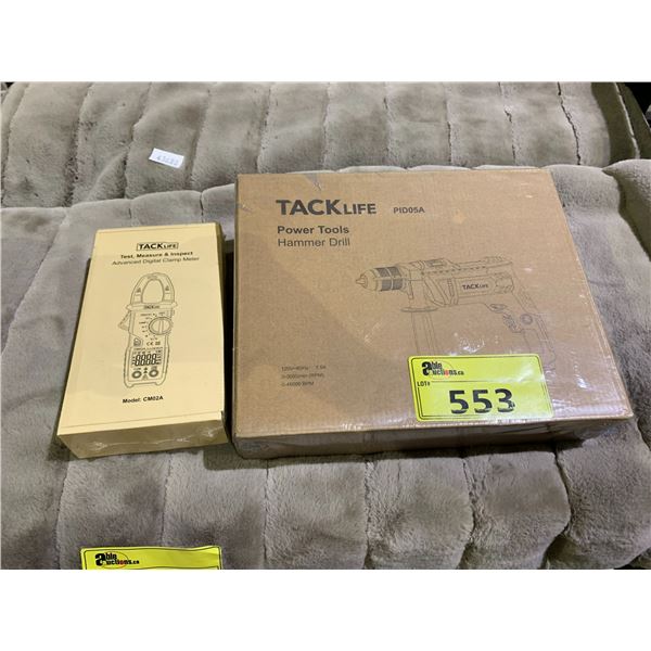 TACKLIFE HAMMER DRILL PID05A & TACKLIFE ADVANCED DIGITAL CLAMP METER