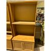 Image 2 : 4 MATCHING WOOD 2 DOOR SHELVING UNITS 32-1/2X19X73"