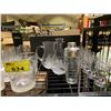 Image 2 : ASSORTED GLASSWARE INCLUDING; CHAMPAGNE GLASSES, MARTINI SHAKER, PITCHER & MORE