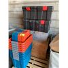 Image 2 : PALLET OF ASSORTED TOTES & WOOD & METAL CRATES