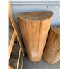 Image 2 : 2 WOOD LOG PIECES (50X8-1/2" & 41X9-1/4"