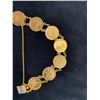 Image 2 : 22K BRACELET SET WITH GOLD US REPRODUCTION COINS (37G)