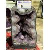 Image 1 : NEW AMETHYST CATHEDRAL GEODE BRAZIL 28.50KG RETAIL $8,960.51 APPROX 17X10X8"