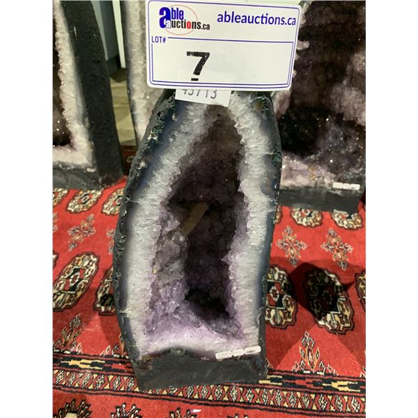 NEW AMETHYST CATHEDRAL GEODE BRAZIL 13KG RETAIL $6,960.51 APPROX 16-1/2X7X6-1/2"