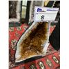 Image 2 : NEW CITRINE (HEATED AMETHYST) GEODE BRAZIL 7.75KG RETAIL $7,949.51 APPROX 13X9X6"