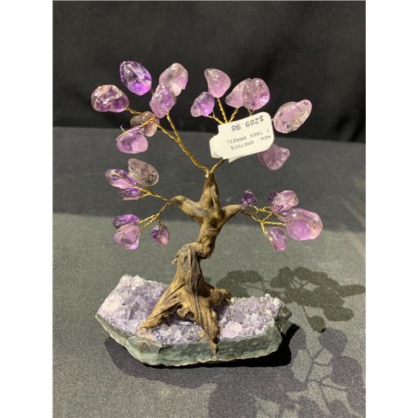 NEW AMETHYST CRYSTAL TREE BRAZIL RETAIL $289.98 APPROX 4-1/2X3-1/2X1 