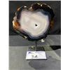 Image 1 : NEW AGATE SLICE BRAZIL RETAIL $2689.51 APPROX 7X7-1/2"