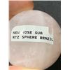 Image 2 : ROSE QUARTZ SPHERE BRAZIL APPROX 1X1"