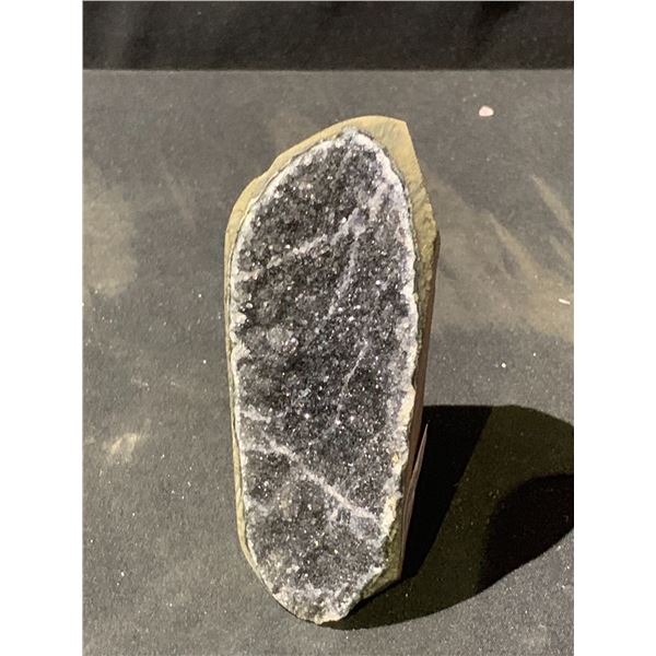 BLACK AMETHYST GEODE BRAZIL RETAIL $389.51 APPROX 4X1.5 