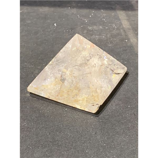 NEW CLEAR QUARTZ PYRAMID RETAIL $489.51 APPROX 2X2"