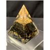 Image 2 : NEW BLACK TOURMALINE PYRAMID ON STAND RETAIL $849.51 APPROX 2.5 X 3"
