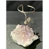 Image 2 : NEW AMETHYST CANDLE HOLDER RETAIL $489.51 APPROX 5X3"