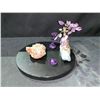 Image 2 : INUKSHUK AMETHYST CRYSTAL ART DISPLAY RETAIL $1178.51