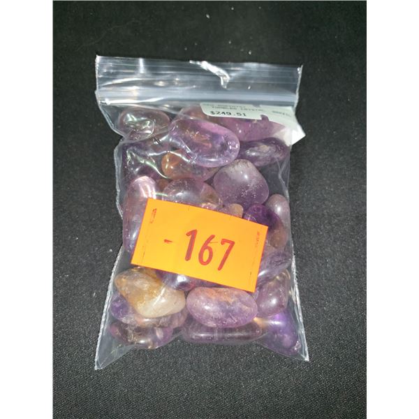 NEW AMETHYST TUMBLED STONE BRAZIL RETAIL $249.51