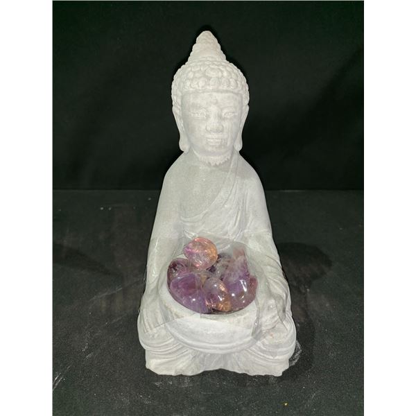 NEW AMETHYST BUDDHA STATUE RETAIL $298.51