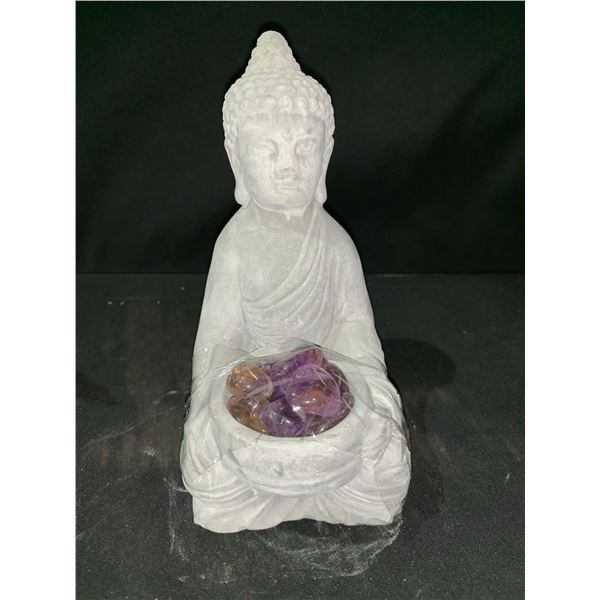 NEW AMETHYST BUDDHA STATUE RETAIL $298.51