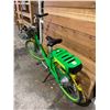 Image 2 : LIME GREEN & YELLOW E-BIKE WITH BATTERY, KEY & CHARGER