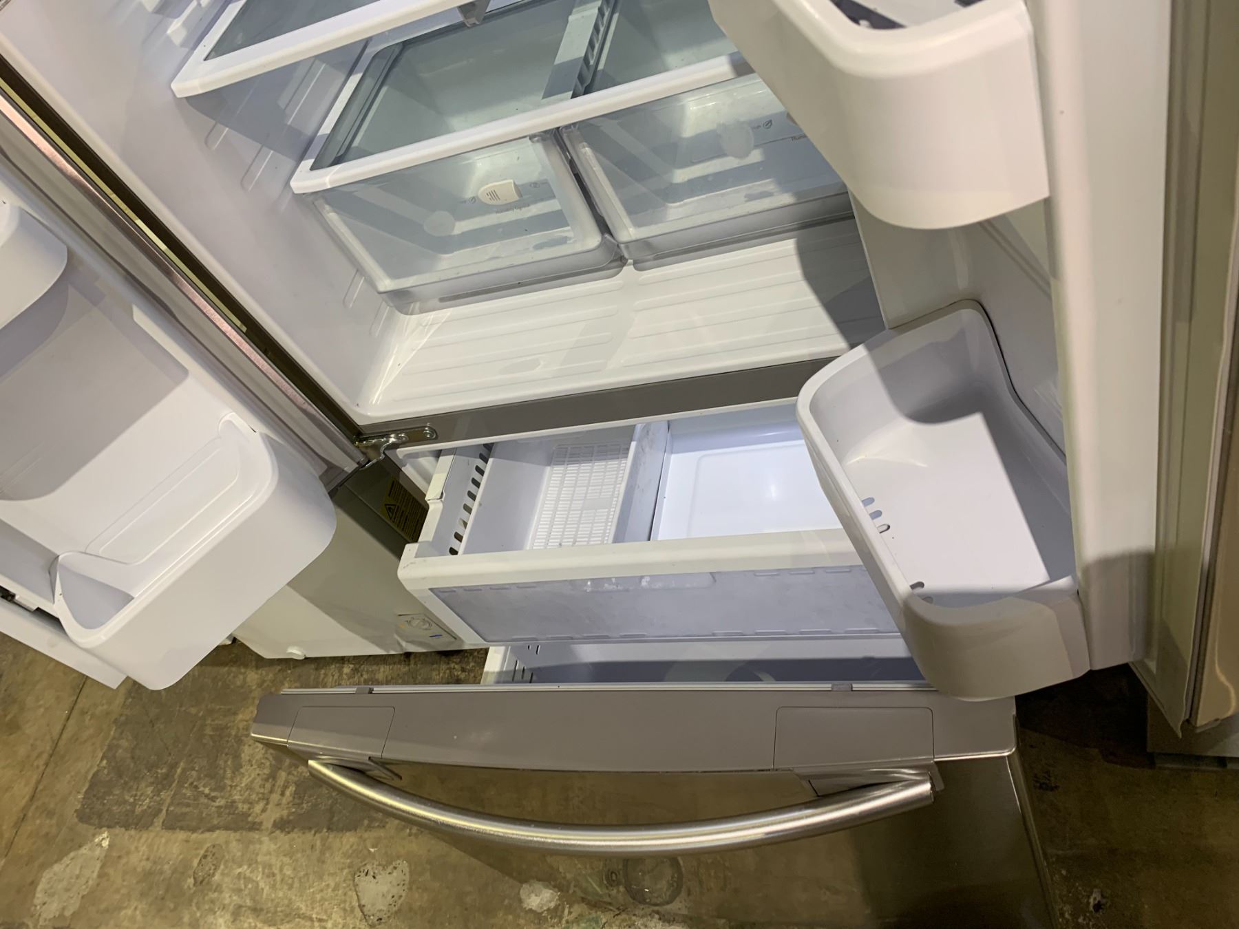 Pull Out Freezer SAMSUNG STAINLESS STEEL FRENCH DOOR FRIDGE WITH PULL OUT FREEZER MODEL ...