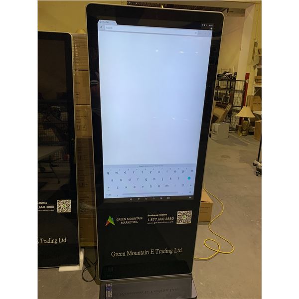 49" FLOOR STANDING ADVERTISING DISPLAY RUN BY ANDROID SOFTWARE MODEL #TYL-HGM490LA(N)04 WITH STAND