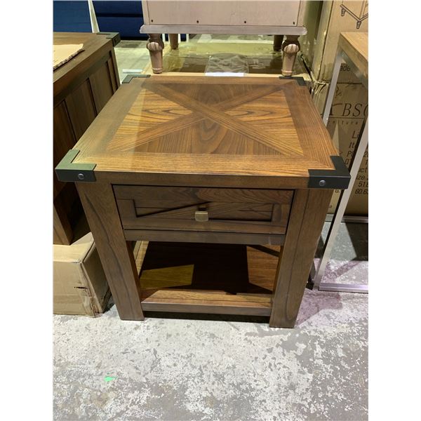 ABSOLUTE STORM SERIES END TABLE 24 X 24 X 24  (IN BOX, MISSING HARDWARE)