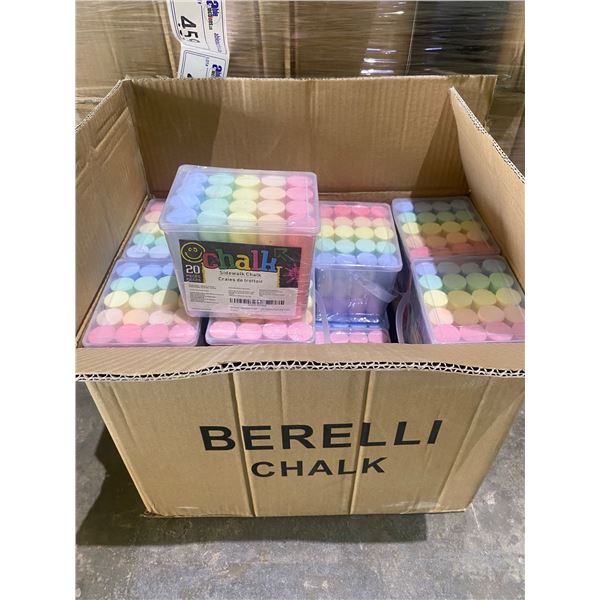 BOX OF 24 PACKS OF SIDEWALK CHALK