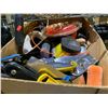 Image 2 : ASSORTED TOOLS AND LAWN ACCESSORIES; HOSE, FIBERGLASS POLE, RAKE, PRUNERS AND MORE