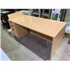 Image 2 : 2-PC OFFICE DESK WITH KEYBOARD TRAY & 3 DRAWER CABINET 72X67X29-1/2"