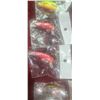Image 3 : 16 LURES WITH TWO TREBELED HOOKS - 2 OF EACH COLOUR