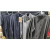 Image 1 : QTY 2 XL NAVY, ONE XL GREY, AND ONE LARGE DARK GREY STILL WATER SWEATERS
