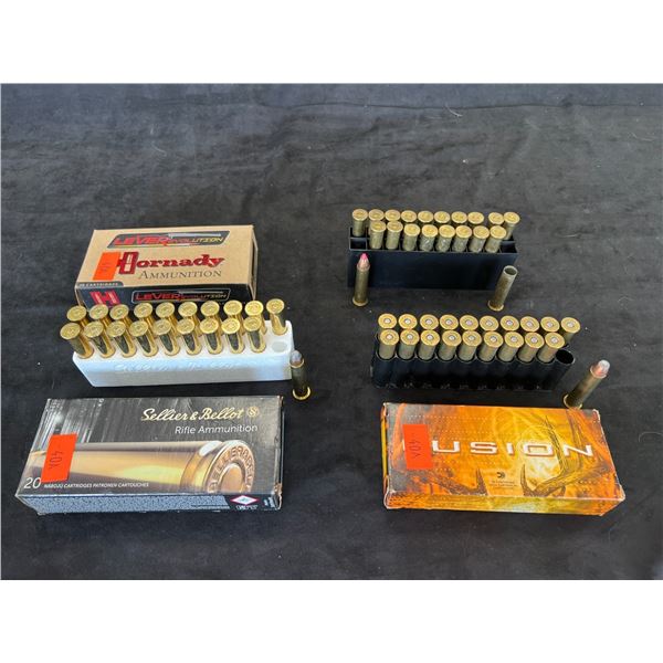 *P* 45/70 CAL 2 BOXES FULL 1 BOX PARTIAL 46 ROUNDS TOTAL 14 SPEND CARTRIDGES AMMUNITION