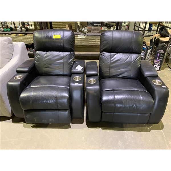 2 PULASKI LEATHER HOME THEATER POWER RECLINER CHAIR PHYSICAL CONDITION ISSUES