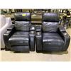 Image 1 : 2 PULASKI LEATHER HOME THEATER POWER RECLINER CHAIR PHYSICAL CONDITION ISSUES