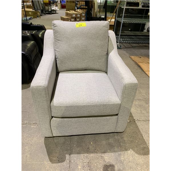 GREY ROTATING CUSHION CHAIR