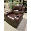 Image 2 : BROWN LEATHER RECLINING  TESTED WORKING