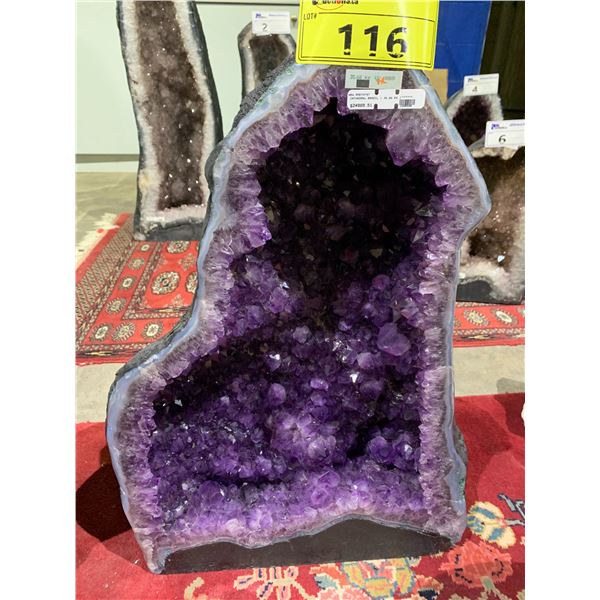 NEW AMETHYST CATHEDRAL GEODE BRAZIL 35.66KG RETAIL $24,989.51 APPROX 22-1/2X15X6 