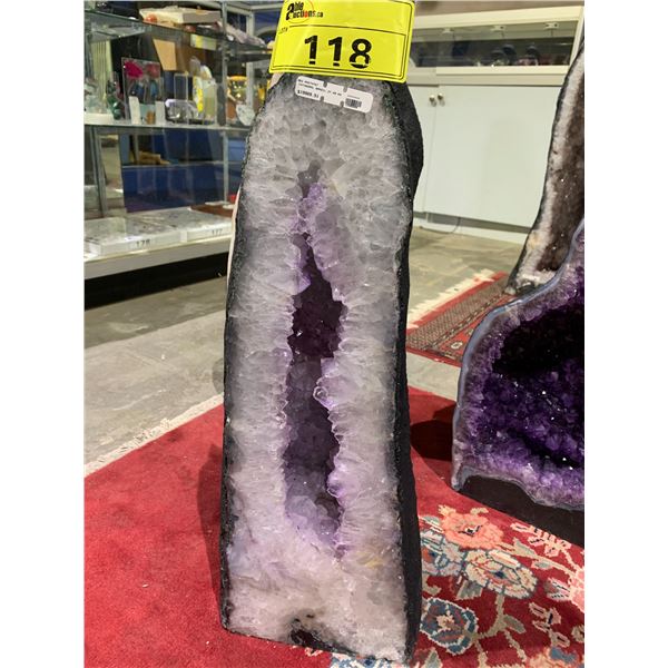 NEW AMETHYST CATHEDRAL GEODE BRAZIL 27.40KG RETAIL $19,989.51 APPROX 22X8X7"